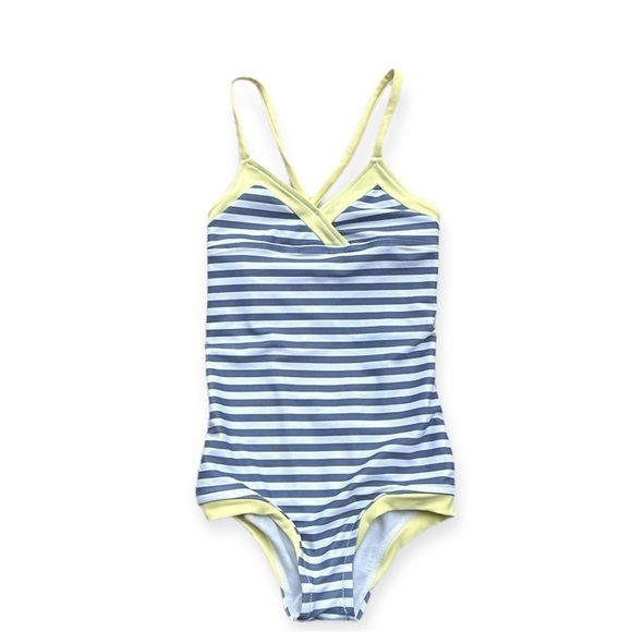 Lilo Tati Preppy Cami One-Piece Blue with Yellow Trim - Picture 2 of 9